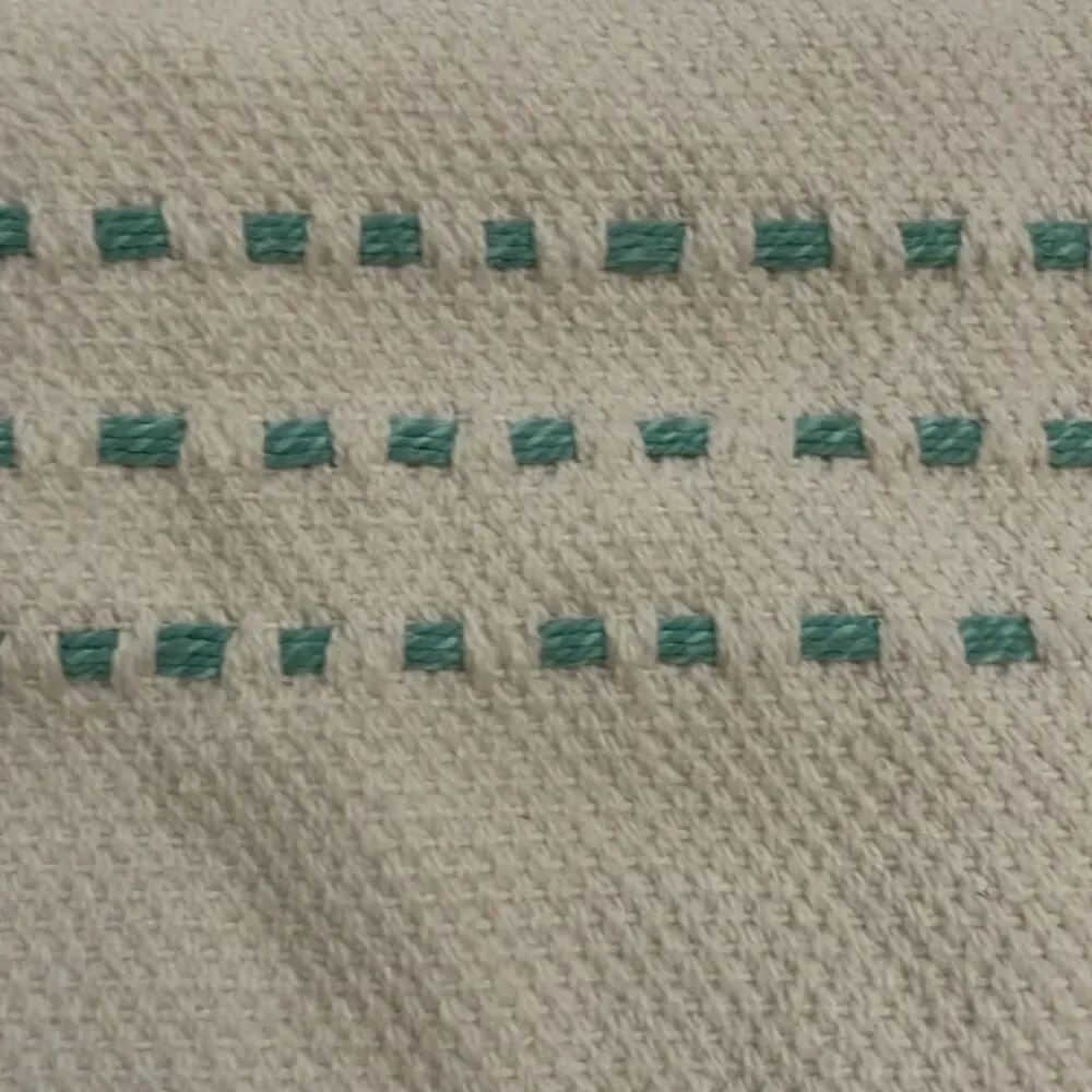 Lauren Ralph Lauren White Cotton Lumbar Pillow Cover 14x25 Blue Green Accents